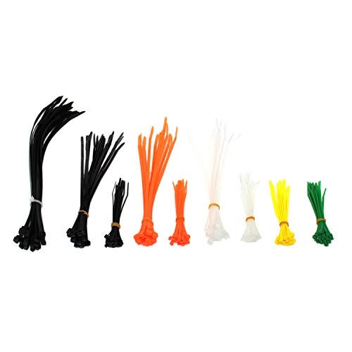 Qualgear Ct2-Mc-200-C Self-Locking Cable Ties, Assorted, 200/Canister #TOP1