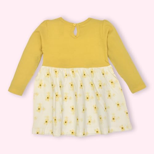 Image of LuvLap Baby Girls 100% Cotton Full Sleeve Girl Frock, Pack of 2