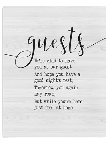 AMERICAN LUXURY GIFTS Welcome Wall Art Print - “Guests We’re