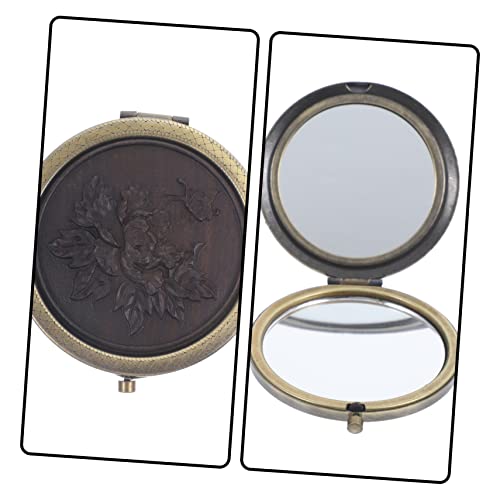 Fomiyes Vintage Round Mirror Pocket Mirror Travel Makeup Mirror Vintage Mirror Portable Round Mirror Travel Handheld Mirror Mini Beauty Mirror Makeup Mirrors Adorable Mirror Retro Mirror #TOP3