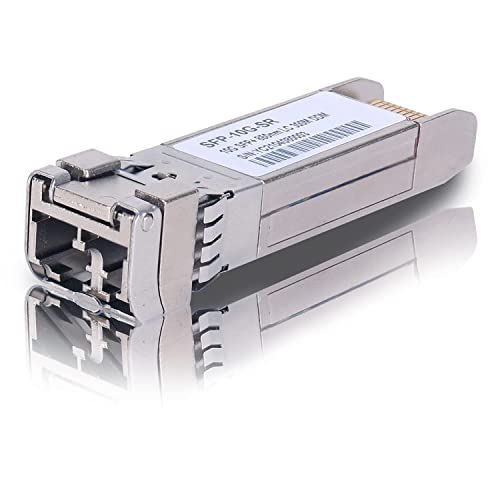 Image of High-Speed 10Gb SFP+ Fiber Module, Compatible with Cisco, Netgear, Meraki, and More | 10G-Base-SR Multi-Mode LC Transceiver,850nm MMF Up to 550 Meters Transmission Range