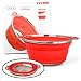 Collapsible Colander with Stainless Steel Base (Extra Large 9.5" Diamater)- 100% Food Grade Silicone and BPA Free