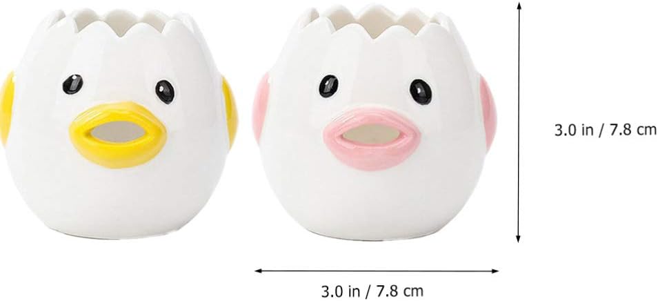 Cute Ceramic Egg Separators 2 Pcs for Yolk and White
