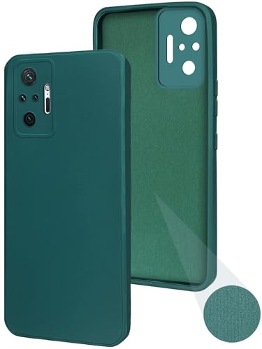 Image of Jkobi Back Cover Case for Xiaomi Mi Redmi Note 10 Pro | 10 Pro Max (Matte Silicone with Inside Fiber Cloth |Green)