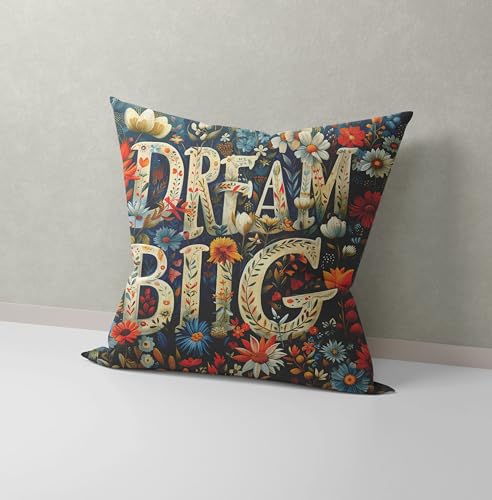 Image of SCPmarts Printed Cushion Cover Home Decorative Pillow for Sofa Soft Solid Square Throw Pillow Cushion Covers Satin Cushion Covers Set of 5 Size 16 x 16 Inch (Design 40)