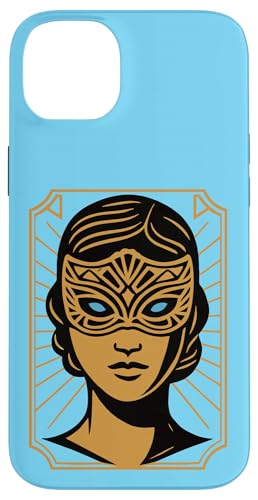 アールデコ 邪悪 黄金の仮面の女 スマホケース iPhone 14 Plus 用