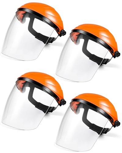 Image of Tellegloww 4 Pack Safety Face Shield for Grinding and Cutting