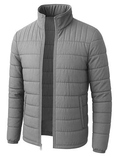 URBAN BUCK Packable Puffer Jacket for Men Lightweight Winter Down Alternative Windproof & Water Repellent Hiking Jackets