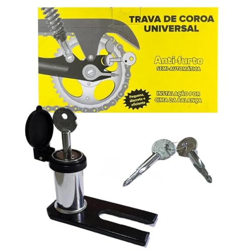 Trava Coroa Roda Moto (universal) Cadeado Antifurto Aço