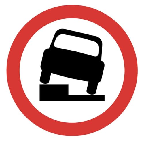 Señal de no parking en caminos de aluminio permanente y resistente de 300 mm