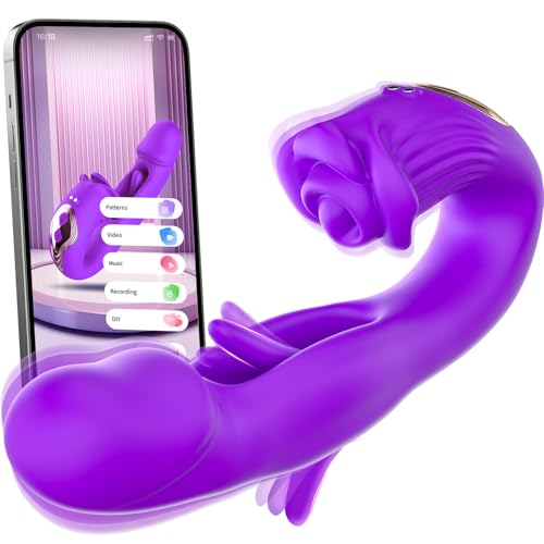 Gode vibro-masseur 3 en 1 avec 9 modes de vibration et battement exclusif