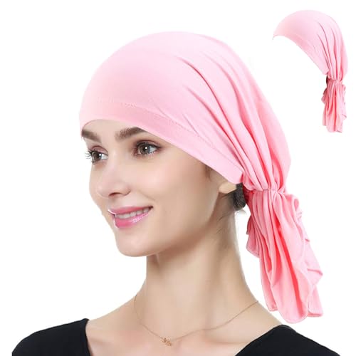 Gsedaox Bamboo Chemo Headscarf, for Hair Loss and Chemo,Soft and Breathable Chemo Head wear, Tied Bamboo Bandana for Hair Lossc,Outdoor Essential Cap,Wraps Scarf for Sleeping