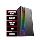 PC Gamer Ryzen 5 4600G, 16GB RAM DDR4 3200MHz, M.2 NVME 512GB + WiFi 2.4GHz, AMD Radeon™ Graphics Vegas 7