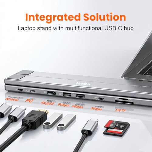 Verilux USB-C Hub Laptop Stand Adapter - Image 4