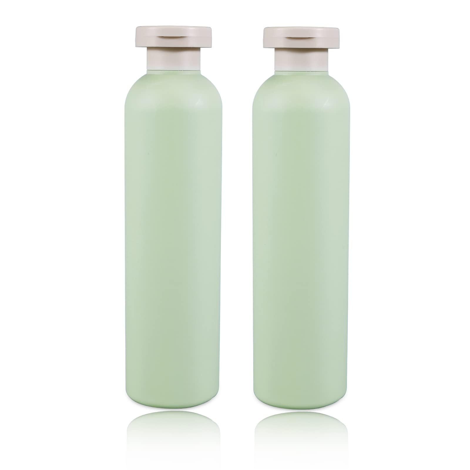 8.8oz Squeeze Bottles with Flip Cap, Refillable Plastic Travel Bottles for Creams, Lotion, Shampoo, Conditioner (2 Pcs)