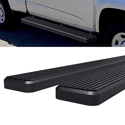 Estribos acero inoxidable negros 6" HD Ridez para camioneta miniatura 4