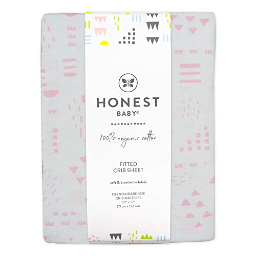 Image of HonestBaby Unisex-Baby Classics Fitted Crib Sheets Set Standard Mattress, 100% Organic Cotton Baby Boys, Girls, Neutral, 1 Pack - Gray Charcoal, One Size