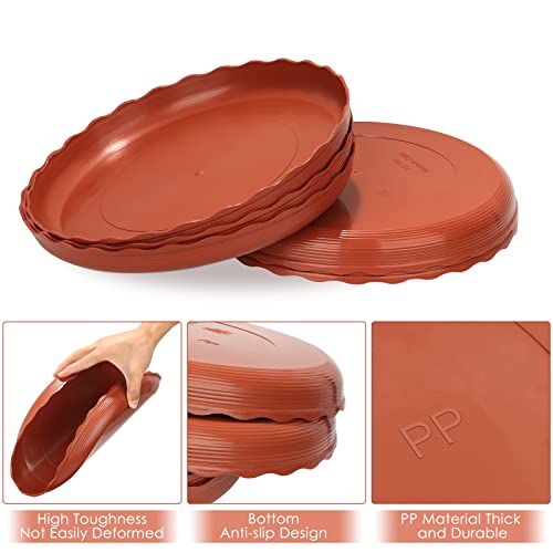 Worephu 5 Packs Plant Pot Saucers, Duty Durable Round Drip Trays Heavy Duty Plants Soucers - Image 3