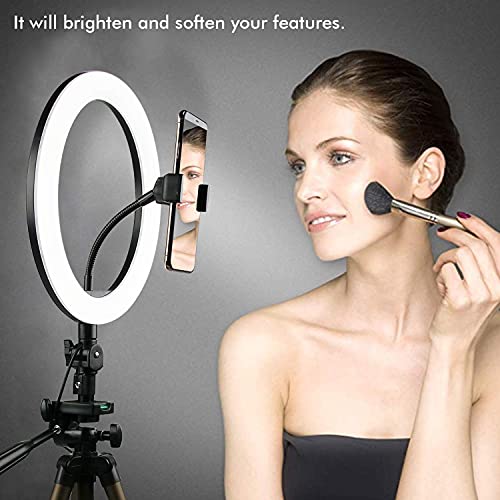 Technical Pro Live Light Social Media Broadcast Kit With 12" Led Selfie Ring Light W/Flexible Cell Phone Holder, Tripod, 3 Lighting Modes, 10 Dimming Lighting Levels, Ideal For Live Streams Videos #TOP7