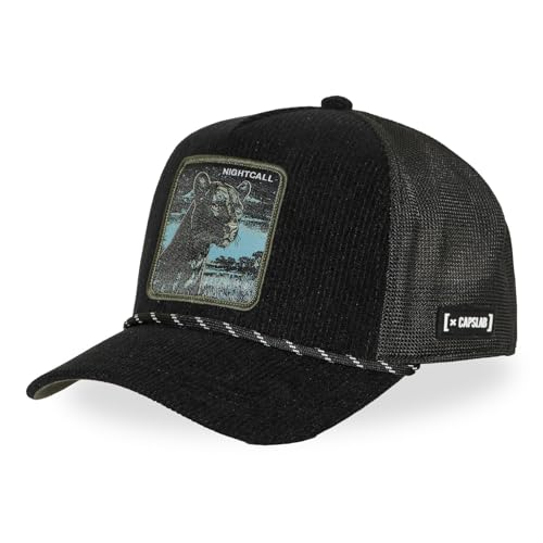 Casquette Trucker Capslab Beast visière courbée et arrière respirant