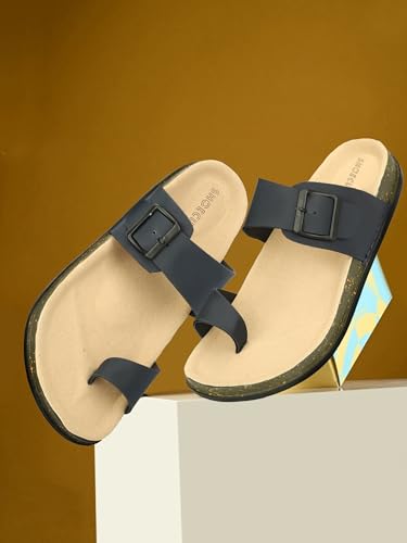 Image of Men Thumb Style Slippers | Ethnic Slip-On Sandals | Traditional Footwear | Comfortable Rubber Sole Chappals | Casual Slippers for Men