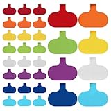 CllyCnny Cable Lables Tags: 32 Pcs Multi Color Write On Cord Tags Wire Organizer Ties for Cable Management and Identification
