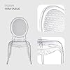 Baroni Home Set di 4 Sedie in Policarbonato Trasparente, Seduta Design Elegante Impilabile e Impermeabile da Soggiorno, Sala da Pranzo, Camera da Letto, 48X46X98, Vienna