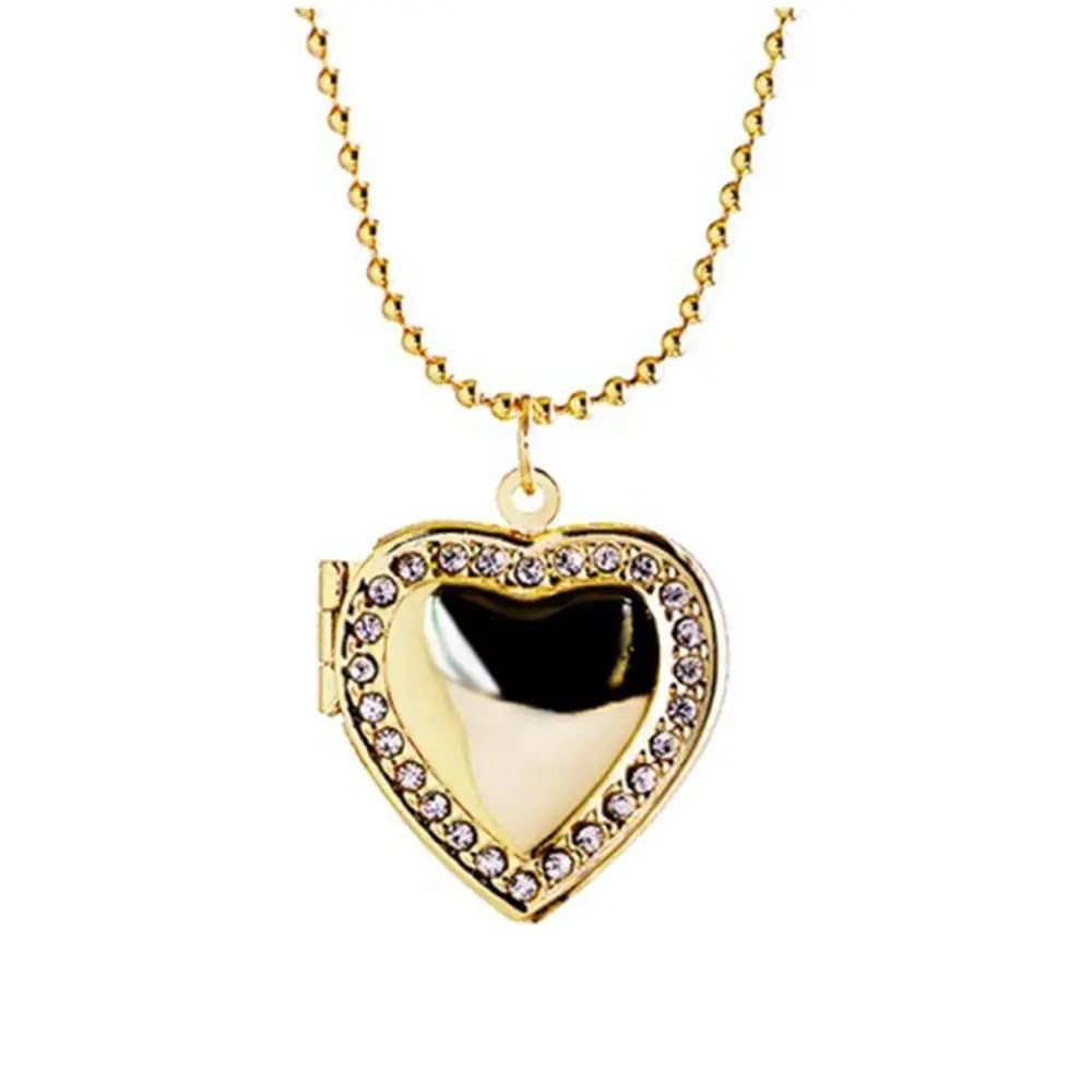 Collana con medaglione a cuore in argento sterling 925 da donna, collana con pendente a forma di foto, immagine che contiene immagini