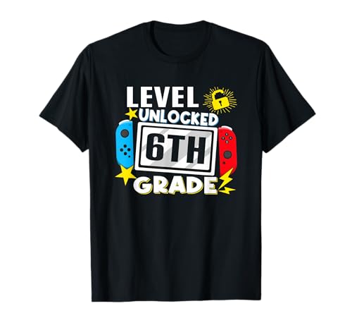 First Day Of 6th Grade Level Unlocked Game Back To School T-Shirt