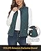 YESLIFE 2025 Forest Green Women's Outwear Quilted Vest With One Inside Pocket - Stand Collar Lightweight Padded Gilet for Women XXL