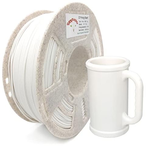 Reprapper PP Filament 1.75 1 kg for 3D Printing, PLA 1.75 mm (± 0.03) for 3D Printers, White Cover