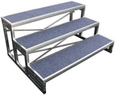 Choir Stage Risers Anti Slip Commercial Riser Platform Portable Choral Stairs Staircase Stand，Anti-Slip Multi-Tiered Singing Steps, Easy-to-Assemble Platform for Professional Choirs and Perf