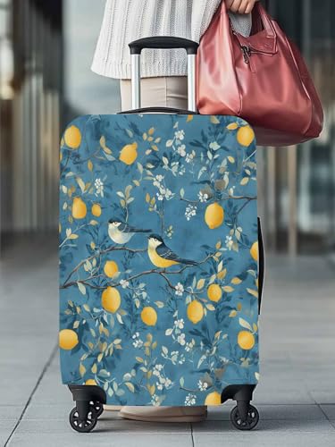 Lemon Tree Travel Luggage Cover, Cute Bird Anti-scratch Elastic Luggage Covers For Suitcase Protector, Washable Baggage Covers2