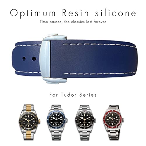 Bracelet en caoutchouc pour Tudor Black Bay de SCRUBY avec boucle pliante 22mm haute qualité