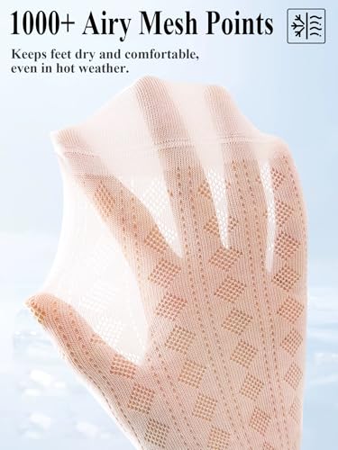 Ginmewrae Womens Ruffle Lace Socks, Mesh Crew Socks 5 Pairs Cute Breathable Casual Frilly Ultra Thin Ankle Socks for Summer - image 6