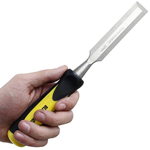 BLACK JACK Crv Formão com Cabo Emborrachado, Preto/Amarelo/Prata, 22 mm