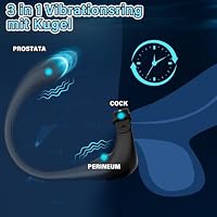 Anal Plug Vibrator Sex Spielzeug für die Männer - Penisring Dildo Prostata Stimulation Cockring Sexspielzeug Analplug Analvibratoren Mann mit 10 Vibration, APP Fernsteuerung Ringe für Paare Extrem Sex – Ansicht 2