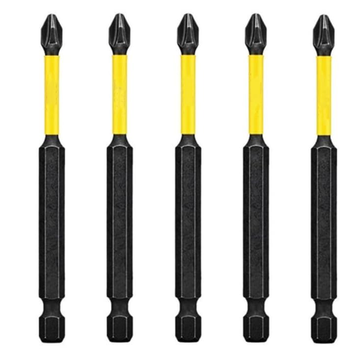 Toefficy Pack of 5#DWA3PH2IRB PH2 3.5 inch Bits Bulk new replacement part for DeWalt