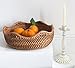 Ręcznie Rattan Chleb Kosz, Rattan Magazynowy Kosz Handmade Kosz Dekoracyjny Bowl Kosz owoców Kosz (Falista Edge-L M S 3 sztuk),L