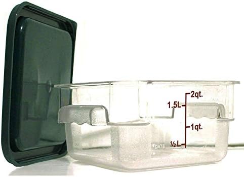 Tiger Chef Food Storage Containers with Lids – Plastic Container Set for Pantry Storage- 2 Qt – 4 Pack for Sugar, Flour, Cereal, Dry Goods