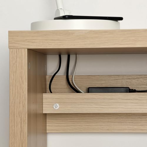 Bureau KALLAX et chaise ELDBERGET effet chêne teinté blanc pour télétravail - 5