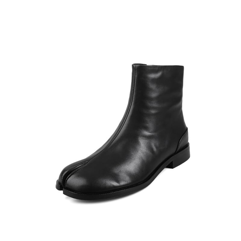 U-lite Womens Tabi Boots for Women Rounde Toe Wide Width Split Toe Low Heel Comfortable Flats Booties