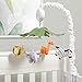 The Peanutshell Crib Mobile for Boys or Girls - White Musical Baby Crib Mobile with 12 Lullabies, Jungle Animal, Baby Safari Animals Nursery Decor