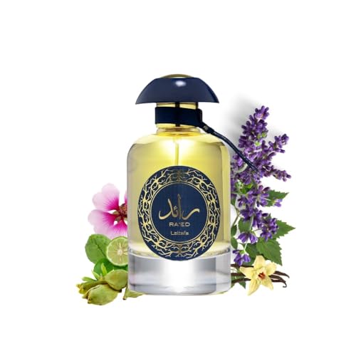Image of Lattafa Raed Luxe Gold - Fruity, Floral, Woody, Amber - Eau de Parfum Spray Long-Lasting Fragrance for Unisex, 3.40 Ounce / 100 ml
