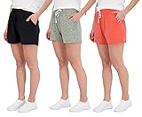 3 Pack: Women's Lounge Wear Short High Waisted Casual Sweat Shorts Pajama Summer Comfy Pockets...