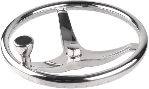 Volant de bateau en acier inoxydable à 3 rayons de 34,5 cm pour direction Seastar