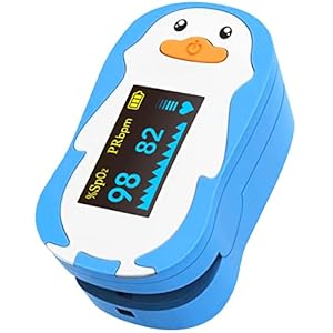 AIESI® Saturimetro Pediatrico da dito professionale certificato per bambini con display orientabile a COLORI A4, Batterie, Manuale d’uso in Italiano, Garanzia Italia 24 mesi