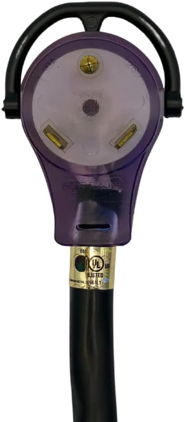 RV Camper Electric Extension Cord With Pull Handles and Lighted Ends, 30 Amp - 25 Ft