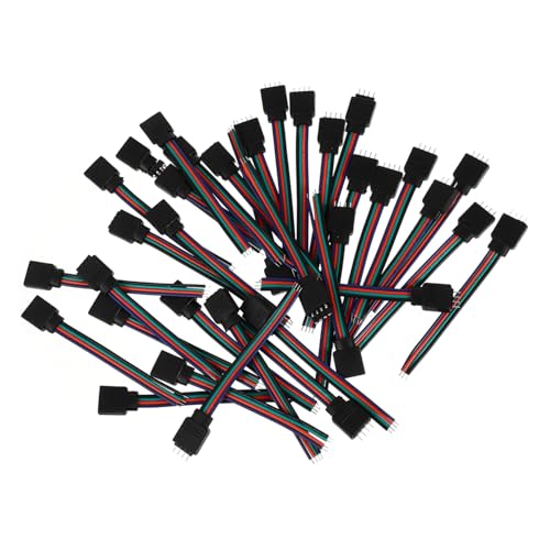 Conector de tira de luz LED Ciieeo de 4 pines macho y hembra para proyectos rgb, 40 piezas