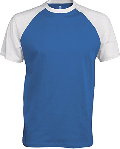 Kariban Baseball T-Shirt K330,Farbe:Aqua Blue/White;Größe:L